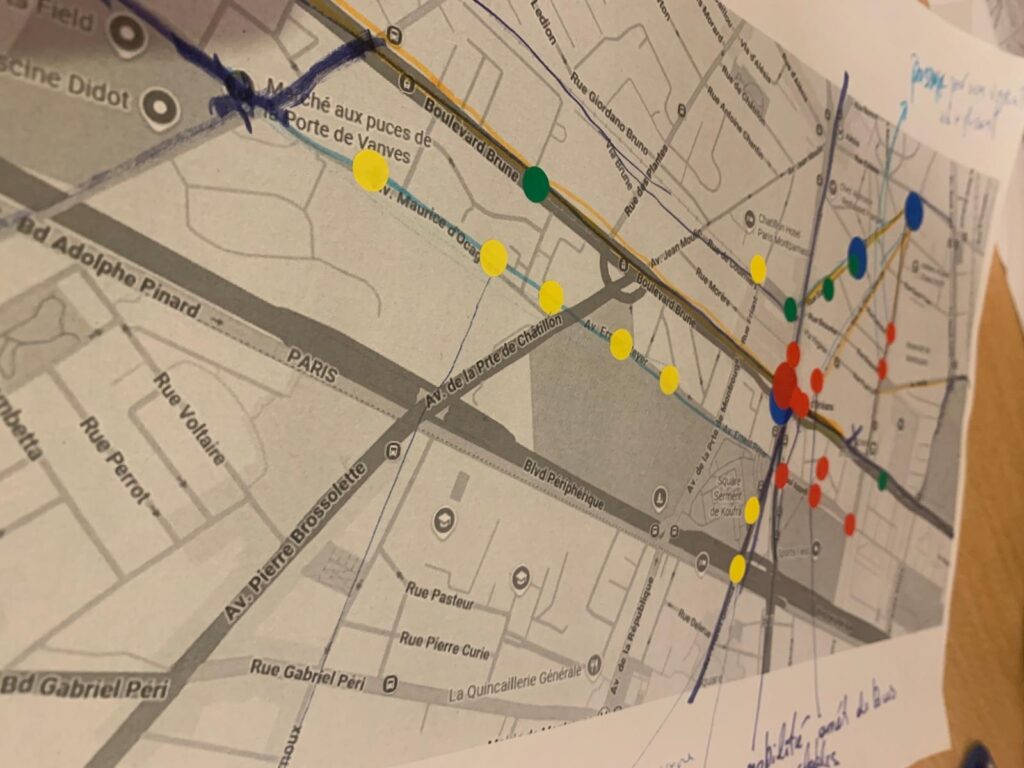 NEAR à Porte d'Orléans - cartographie du genre - quartier - femmes